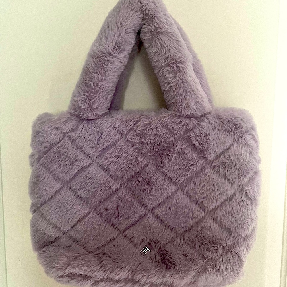Call it Spring purple fluffy handbag